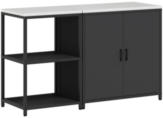 vidaXL Küchenlager-Set mit Regal 2 pcs Schwarz 150 x 50 x 92 cm 3392680