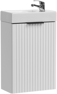 ADEL 40 cm großes Badmöbel-Set mit einem Vedea-Möbelwaschbecken (22x40cm), Weiß matt