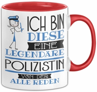 Trendation Tasse Polizistin Tasse Geschenk Ich Bin Diese Eine Legendäre Polizistin Vo
