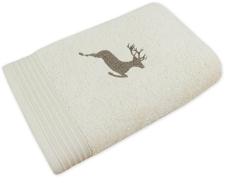 framsohn frottier Handtuch Frottierserie Hirsch Gästetuch Handtuch Duschtuch, (1-St), Mit Stick