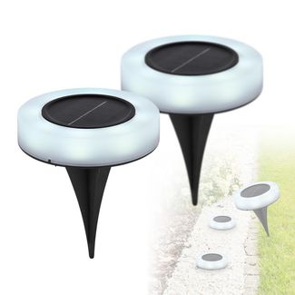Solarleuchte Garten 2er Set Wegelampe Solarlampe Außen Leuchte Solar mit Pfle...