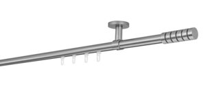 ondeco Gardinenstange Profil Deckenabstand 4cm Rille, Ø 20 mm, 1-läufig-läufig, Maßanfertigung, Bohren, verschraubt