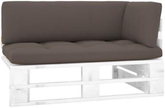 vidaXL Outdoor-Ecksofa Paletten Kiefernholz Imprägniert Weiß