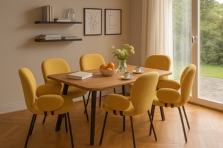 LC Home Essgruppe Lille 5tlg. Esstisch Wildeiche