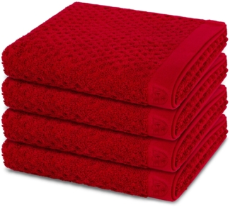 Ross Harmony 4 tlg. Frottier-Set - 4 X Handtuch (50 X 100cm) - 520 - Kirsche