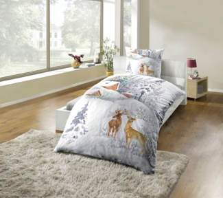 KiNZLER Bettwäsche Polycotton Flanell Bettwäsche, Polycotton, 2 teilig, Besonders weich