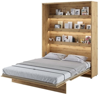 yourhouse24 Schrankbett Bed Concept Vertikal Gästebett Eiche Artisan 90/120/140/160/180cm
