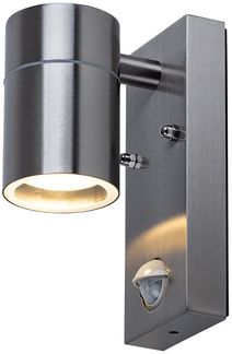 LED Wandleuchte, Edelstahl, Bewegungsmelder