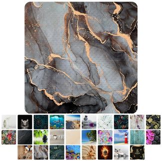Sanilo Duschmatte, mit Motiv, rutschfest, waschbar, quadratisch, 230 extra starke Saugnäpfe, Kunststoff PVC, 53 x 53 cm, Marmor Abstrakt