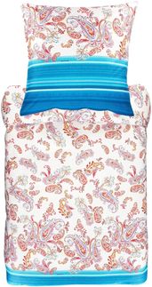 Bettwäsche Bassetti Mako Satin Tosca B1 blau türkis 135x200