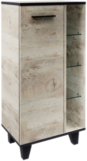 Fackelmann TE-A Midischrank 47 cm mit Füßen, Braun hell