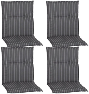 NYVI Sitzauflage Niedriglehner Auflagen 4er Set Barcelona Gartenstuhlauflagen 100x50 cm, (4 St), Niederlehner Stuhlauflage Sitzauflage mit Halteband Streifen gestreift