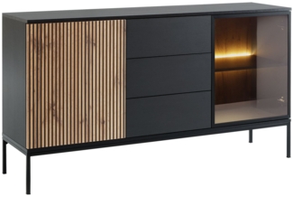 Kommode Sento KSZ154 (Farbe: Schwarz Graphit / Wotan)