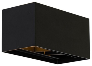 Qazqa Wandleuchte Edwin, ohne Leuchtmittel, G9, Schwarz, Modern, Aluminium, 2-flammig