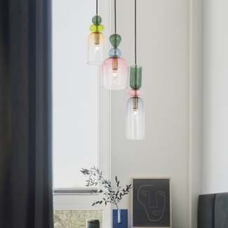 Nova Luce 9009237 MURANO Pendelleuchte 3-flammig Gold Multifarben E14