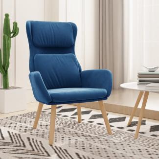 vidaXL Relaxsessel Blau Samt [341361]