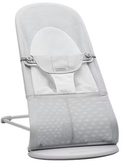 BabyBjörn Balance Soft Wippe Mesh Silver / Weiß Grau hell