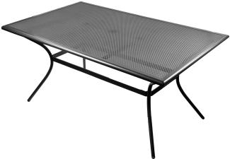 Streckmetall Gartentisch 150 x 90 cm Metalltisch Esstisch anthrazit