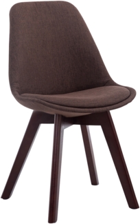 Besucherstuhl LAGOS - Stoff Braun 48x55x84 cm Dunkelbraun | Besucherstühle Konferenzstuhl Wartezimmerstuhl Bürostühle Bürostuhl Konferenzraum