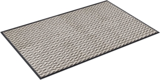 wash+dry by Kleen-Tex Teppich Duo Latte, rechteckig, Höhe: 9 mm, rutschhemmend, In- und Outdoor geeignet, waschbar
