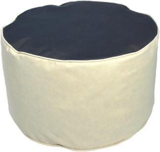 Kinzler S-10122/58 outdoorfähiger Sitzhocker rund, ca. Ø53 x H32 cm, 2-farbig, anthrazit