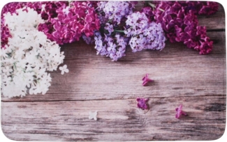 Sanilo Badematte Flieder, rutschhemmend, waschbar, schnelltrocknend, Polyester, rechteckig, sehr weich, hochwertig & modern, 50x80 cm oder 70x110 cm