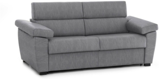 Dmora 2-Sitzer Schlafsofa Contrada, Schlafsofa fürs Wohnzimmer, gepolstert, abnehmbar, 100 % Made in Italy-Qualität, 205x95 h100 cm, Grau