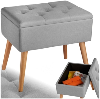 tectake Bank Sitzbank, gepolstert, in Leinenoptik