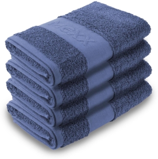 Mexx Handtuch ( 4er Pack / Dunkelblau ) 50x100 cm, 100% Baumwolle - ÖKO-Tex , Saunatuch Premium Qualität 450gr/m², super saugfähig, schnell trocknend