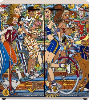 Finori Move 02A Kommode / Schuhschrank, samt | Maße: B x H x T ca. 100 x 110 x 34 cm