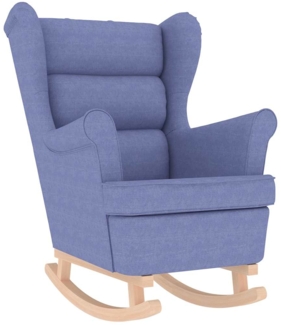 vidaXL Schaukelsessel Jeansblau 74x90x102 cm Stoff 4016930