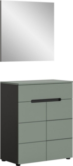 INOSIGN Garderoben-Set REHAT, TOPSELLER!, 2-teilig, Breite 80cm, individuell erweiterbar, (Set, 2-St, bestehend aus: Garderobenspiegel und Schuhkommode), Garderobenkombination, Kombination, Set, Flurgarderobe, Diele