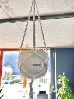 Lechuza® Blumentopf Pflanztopf Puro Color 20 Komplettset weiß + Makramee (Komplettset)