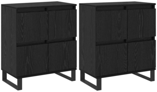 vidaXL Sideboards 2 pcs Schwarze Eiche 120 x 35 x 70 cm Holzwerkstoff 3394547