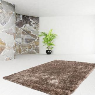 Kayoom Hochflor-Teppich Diamond 700, rechteckig, Höhe: 45 mm, weiche Microfaser, Langflor, Shaggy, Melange, Wohnzimmer