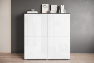 INOSIGN Highboard Kenia, moderne grifflose Hochkommode mit 4 Türen, Breite 120 cm (1 St), Push-to-Open-Fronten, höhenverstellbaren Einlegeböden