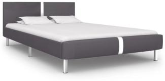 vidaXL Bettgestell Grau Kunstleder 140x200 cm [280838]