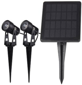 ChiliTec Gartenstrahler Aufbau, 5W, warmweiß, IP65, G, 3000K, wassergeschützt solarbetrieben, warmweiß