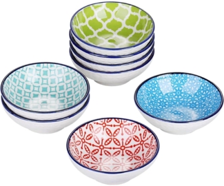 vancasso Porzellan Dipschälchen 8-teilig Maracon bunt Ø 8,2 cm Snackschalen