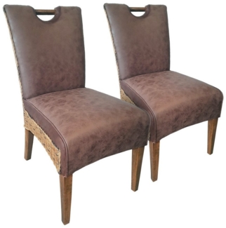 Amagohome Polsterstuhl Esszimmer Stühle Polsterstuhl Rattanstuhl Darwin Polster Lederoptik mu