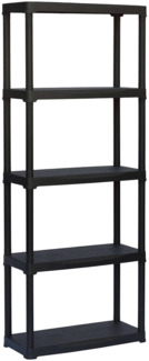 Dmora Aurelian Outdoor-Garderobe, Outdoor-Regal, Mehrzweck-Balkongarderobe, Outdoor-Schrank, 100 % Made in Italy, Anthrazit, 70 x 30 x 176 cm