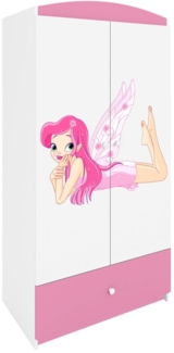 Raumhirsch Furniture Kinderkleiderschrank Babydreams Drehtürenschrank Kleiderschrank Elfe II Hellrosa