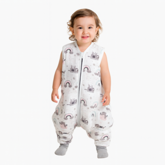 Baby Schlafsack mit Füßen 2.5 TOG Regenbogen