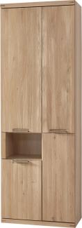 Garderobenschrank Eiche teilmassiv 70 cm Nr. 01 Bianco