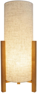 Tischlampe Wohnzimmer Tischleuchte Schlafzimmer Stoff Retro Natur Beige 3193927