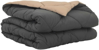 vidaXL Sommerdecke Anthrazit und Taupe 220x135 cm Mikrofaser 42025421