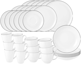Seltmann Weiden Lido Black Line Komplett-Service 36-teilig - DS