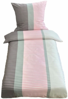 Leonado Vicenti Bettwäsche Mikrofaser 135x200 155x200 155x220 Bettbezug Gestreift, Microfaser, 2 teilig, gestreift und modern