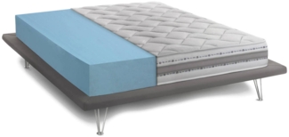 Dmora Doppelmatratze Avanti, herausnehmbare Matratze aus Memory-Schaum und Wasserschaum, 100 % Made in Italy, milbenhemmend und hypoallergen, 120 x 190 x 21 cm