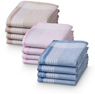 JEMIDI Handtuch 12x Stofftaschentücher im Set - wiederverwendbar - bunt, (1-St)